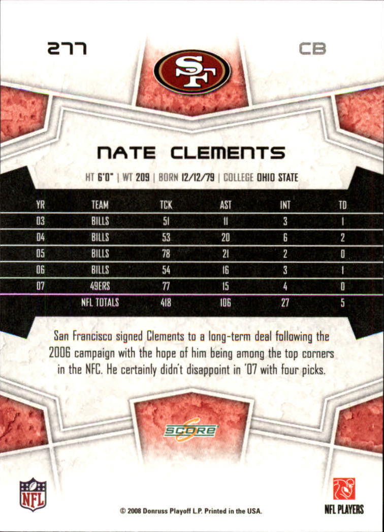 B4038- 2008 Score Football Cards 251-440 +Rookies -You Pick- 15+ FREE US SHIP - Picture 43 of 357