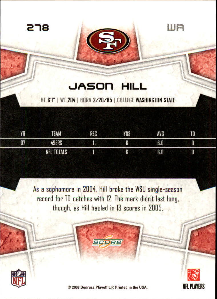 B4038- 2008 Score Football Cards 251-440 +Rookies -You Pick- 15+ FREE US SHIP - Picture 45 of 357