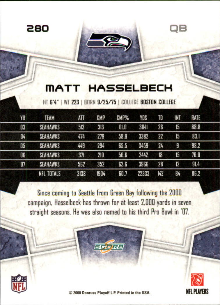 B4038- 2008 Score Football Cards 251-440 +Rookies -You Pick- 15+ FREE US SHIP - Picture 49 of 357