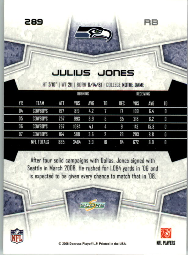 B4038- 2008 Score Football Cards 251-440 +Rookies -You Pick- 15+ FREE US SHIP - Picture 67 of 357