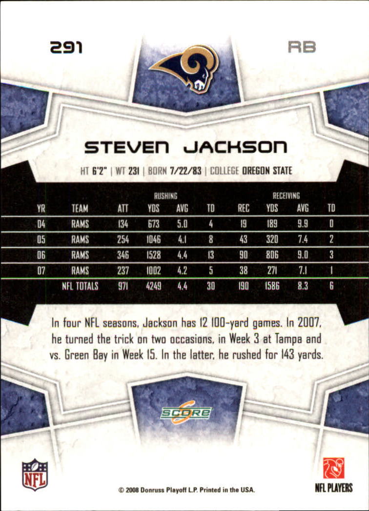 B4038- 2008 Score Football Cards 251-440 +Rookies -You Pick- 15+ FREE US SHIP - Picture 71 of 357