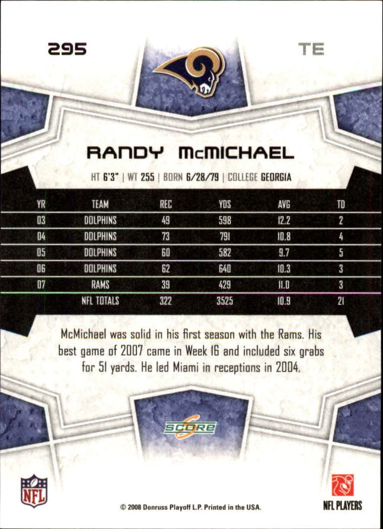 B4038- 2008 Score Football Cards 251-440 +Rookies -You Pick- 15+ FREE US SHIP - Picture 79 of 357