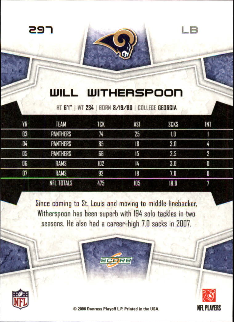 B4038- 2008 Score Football Cards 251-440 +Rookies -You Pick- 15+ FREE US SHIP - Picture 83 of 357