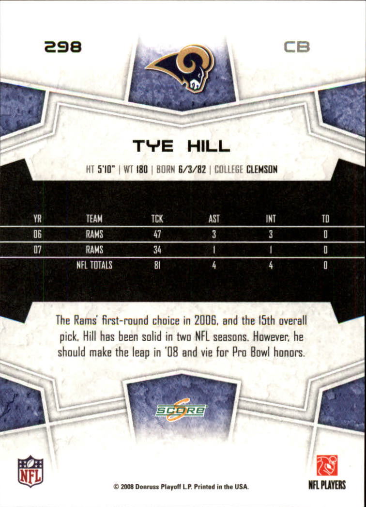 B4038- 2008 Score Football Cards 251-440 +Rookies -You Pick- 15+ FREE US SHIP - Picture 85 of 357