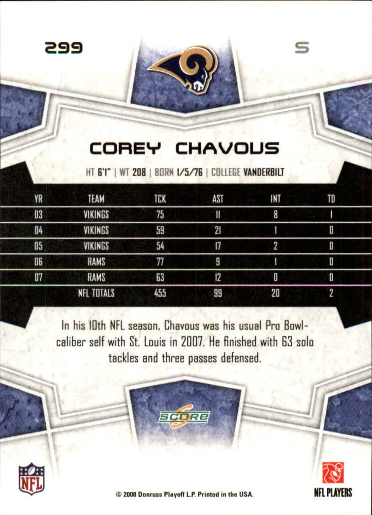 B4038- 2008 Score Football Cards 251-440 +Rookies -You Pick- 15+ FREE US SHIP - Picture 87 of 357