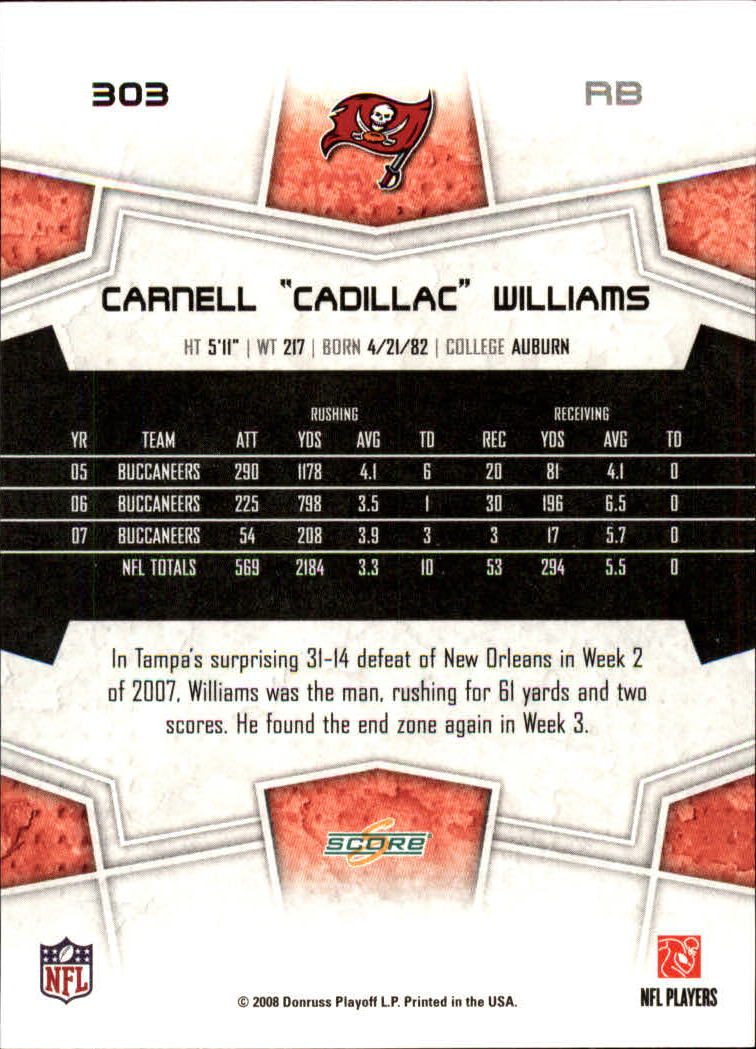 B4038- 2008 Score Football Cards 251-440 +Rookies -You Pick- 15+ FREE US SHIP - Picture 95 of 357