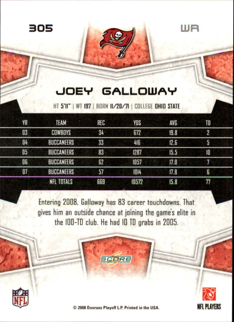 B4038- 2008 Score Football Cards 251-440 +Rookies -You Pick- 15+ FREE US SHIP - Picture 99 of 357