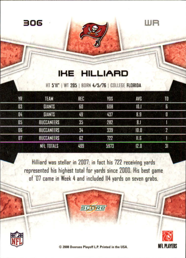 B4038- 2008 Score Football Cards 251-440 +Rookies -You Pick- 15+ FREE US SHIP - Picture 101 of 357