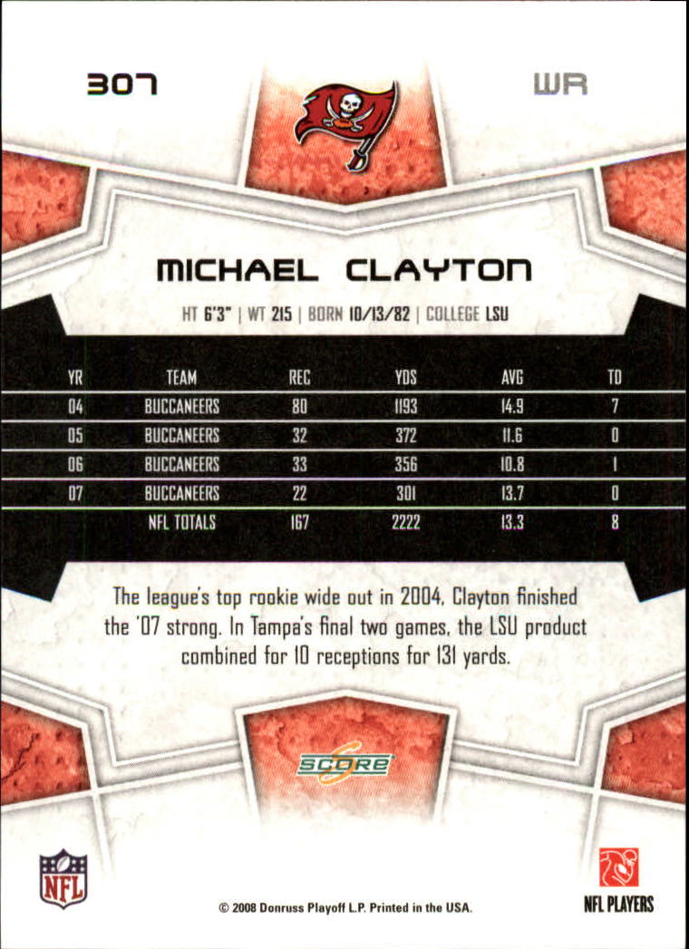 B4038- 2008 Score Football Cards 251-440 +Rookies -You Pick- 15+ FREE US SHIP - Picture 103 of 357