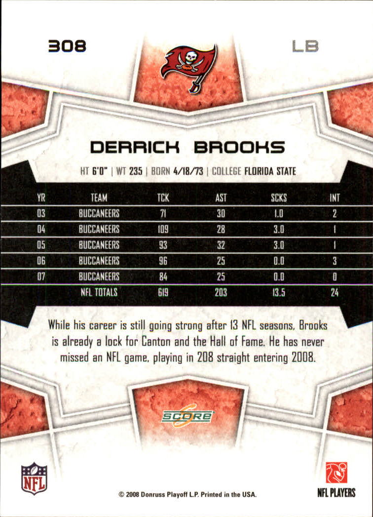 B4038- 2008 Score Football Cards 251-440 +Rookies -You Pick- 15+ FREE US SHIP - Picture 105 of 357