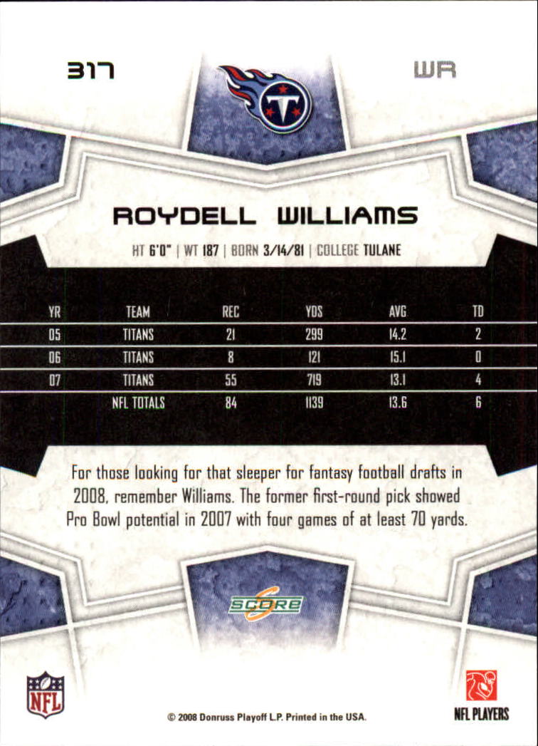 B4038- 2008 Score Football Cards 251-440 +Rookies -You Pick- 15+ FREE US SHIP - Picture 123 of 357