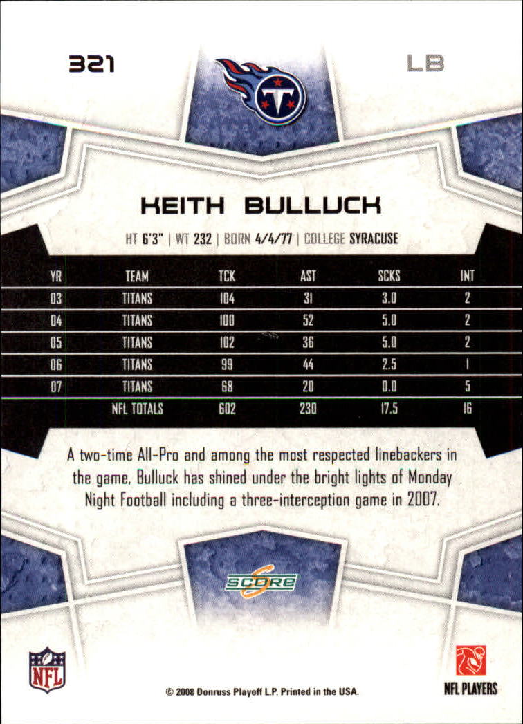 B4038- 2008 Score Football Cards 251-440 +Rookies -You Pick- 15+ FREE US SHIP - Picture 131 of 357