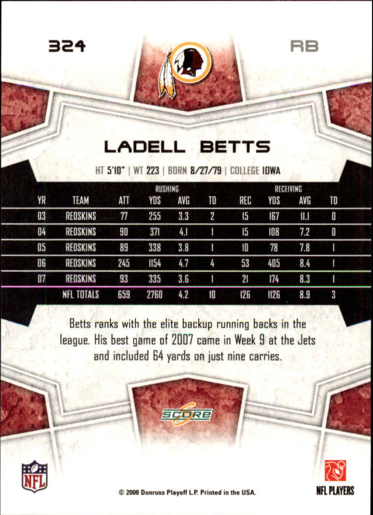 B4038- 2008 Score Football Cards 251-440 +Rookies -You Pick- 15+ FREE US SHIP - Picture 137 of 357