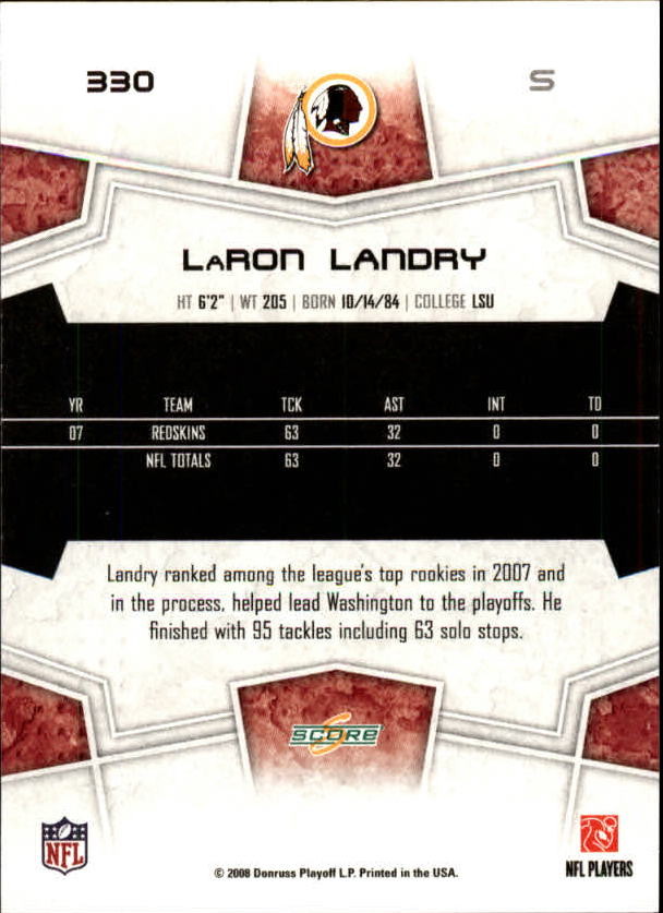 B4038- 2008 Score Football Cards 251-440 +Rookies -You Pick- 15+ FREE US SHIP - Picture 149 of 357