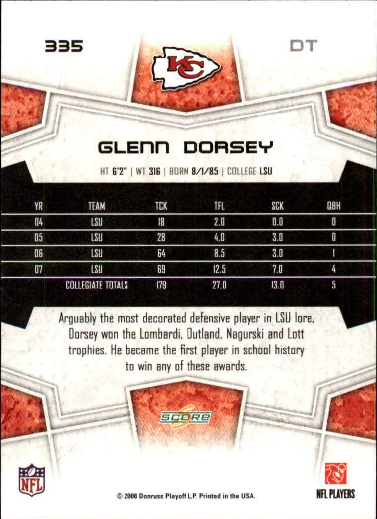 B4038- 2008 Score Football Cards 251-440 +Rookies -You Pick- 15+ FREE US SHIP - Picture 157 of 357