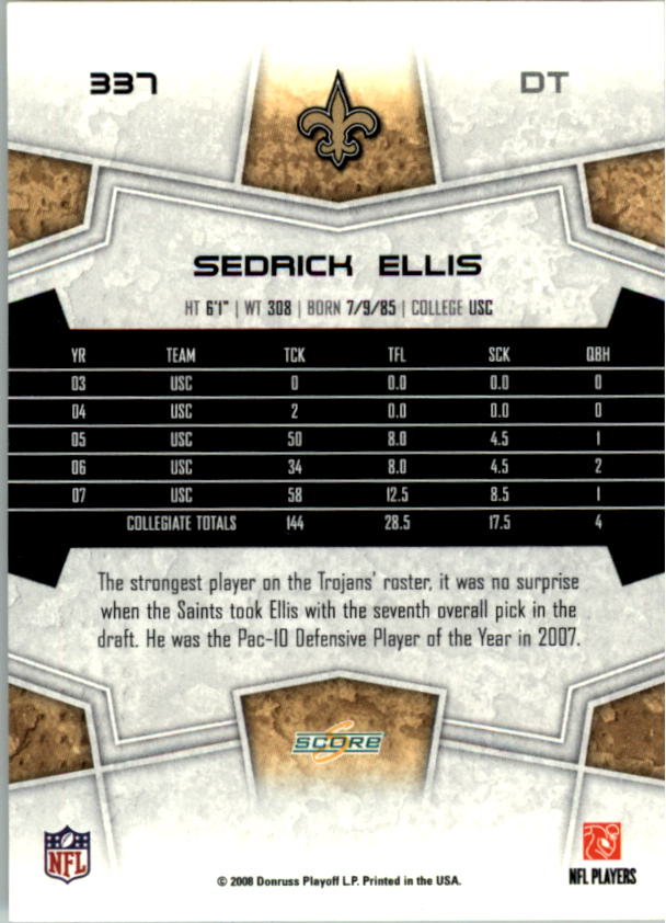 B4038- 2008 Score Football Cards 251-440 +Rookies -You Pick- 15+ FREE US SHIP - Picture 161 of 357