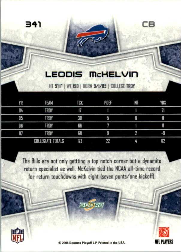 B4038- 2008 Score Football Cards 251-440 +Rookies -You Pick- 15+ FREE US SHIP - Picture 169 of 357