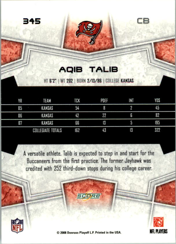 B4038- 2008 Score Football Cards 251-440 +Rookies -You Pick- 15+ FREE US SHIP - Picture 175 of 357