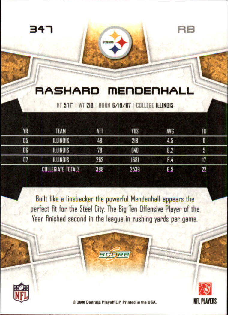 B4038- 2008 Score Football Cards 251-440 +Rookies -You Pick- 15+ FREE US SHIP - Picture 179 of 357