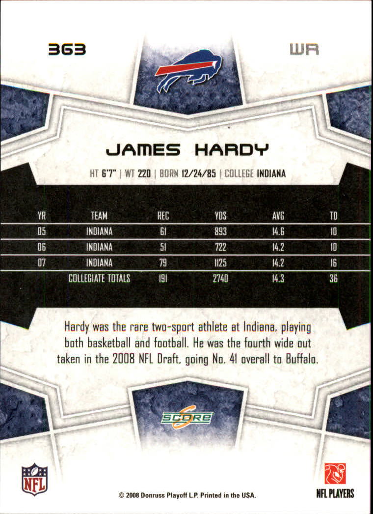 B4038- 2008 Score Football Cards 251-440 +Rookies -You Pick- 15+ FREE US SHIP - Picture 209 of 357