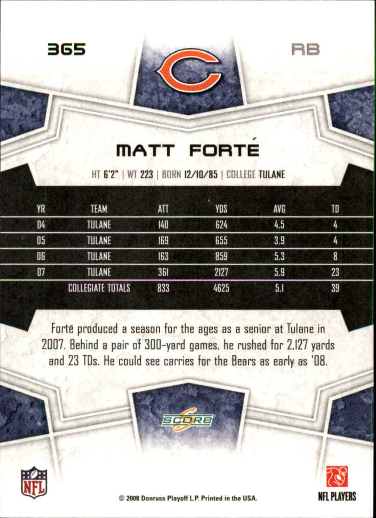 B4038- 2008 Score Football Cards 251-440 +Rookies -You Pick- 15+ FREE US SHIP - Picture 211 of 357