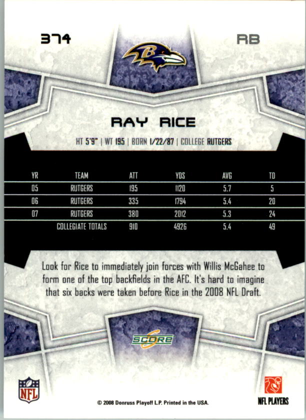 B4038- 2008 Score Football Cards 251-440 +Rookies -You Pick- 15+ FREE US SHIP - Picture 229 of 357