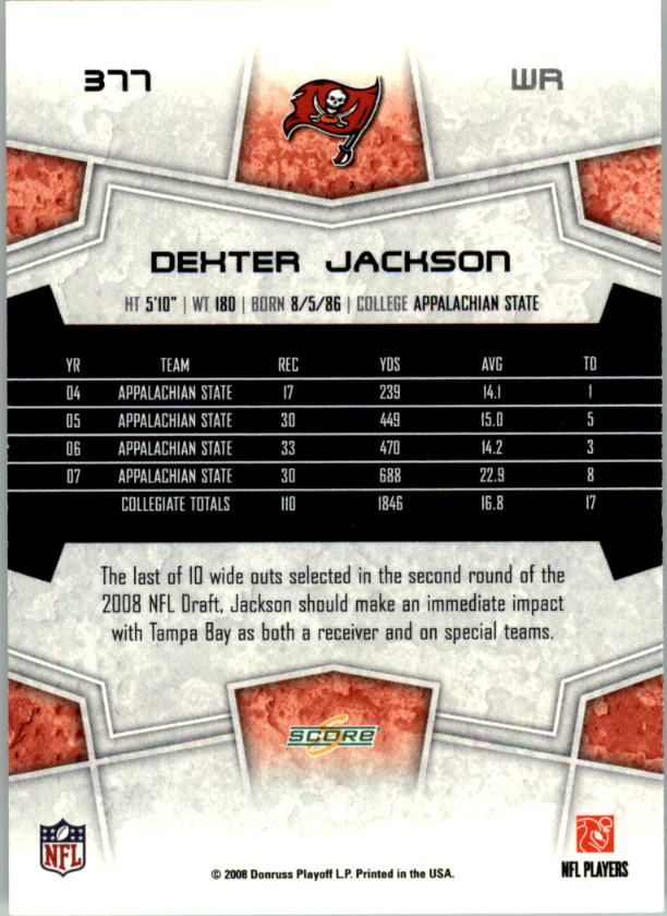 B4038- 2008 Score Football Cards 251-440 +Rookies -You Pick- 15+ FREE US SHIP - Picture 235 of 357