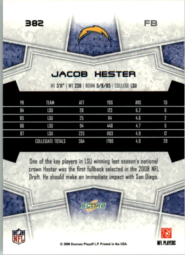 B4038- 2008 Score Football Cards 251-440 +Rookies -You Pick- 15+ FREE US SHIP - Picture 245 of 357