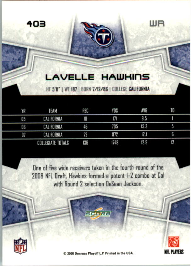 B4038- 2008 Score Football Cards 251-440 +Rookies -You Pick- 15+ FREE US SHIP - Picture 285 of 357