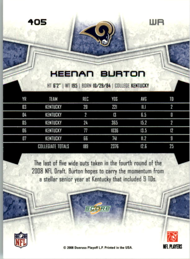 B4038- 2008 Score Football Cards 251-440 +Rookies -You Pick- 15+ FREE US SHIP - Picture 289 of 357