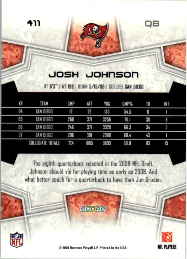 B4038- 2008 Score Football Cards 251-440 +Rookies -You Pick- 15+ FREE US SHIP - Picture 301 of 357