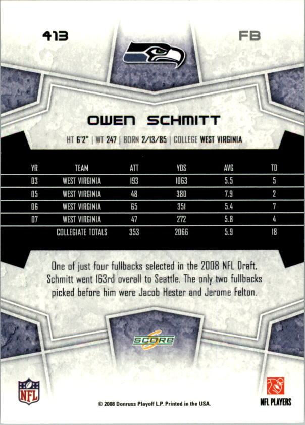 B4038- 2008 Score Football Cards 251-440 +Rookies -You Pick- 15+ FREE US SHIP - Picture 305 of 357