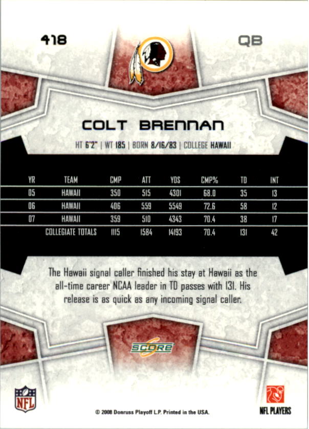 B4038- 2008 Score Football Cards 251-440 +Rookies -You Pick- 15+ FREE US SHIP - Picture 315 of 357