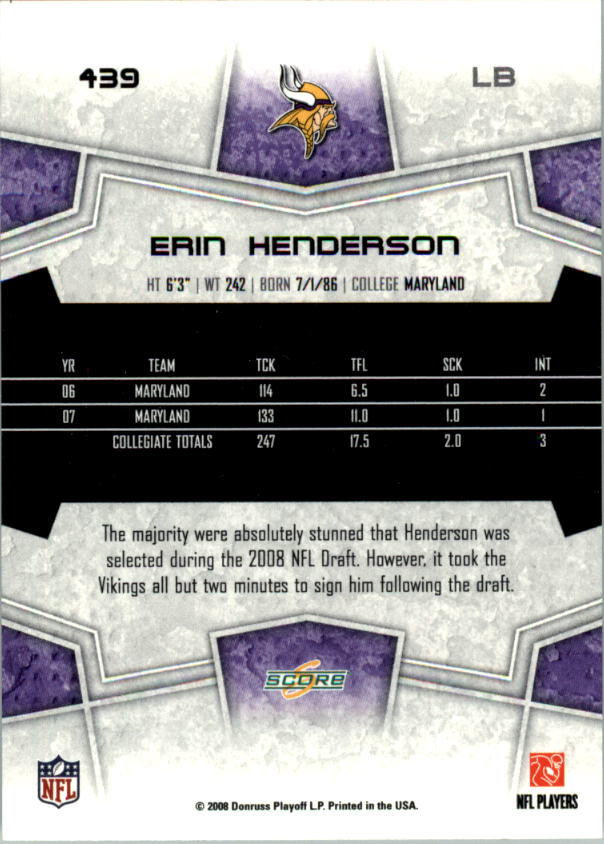 B4038- 2008 Score Football Cards 251-440 +Rookies -You Pick- 15+ FREE US SHIP - Picture 355 of 357