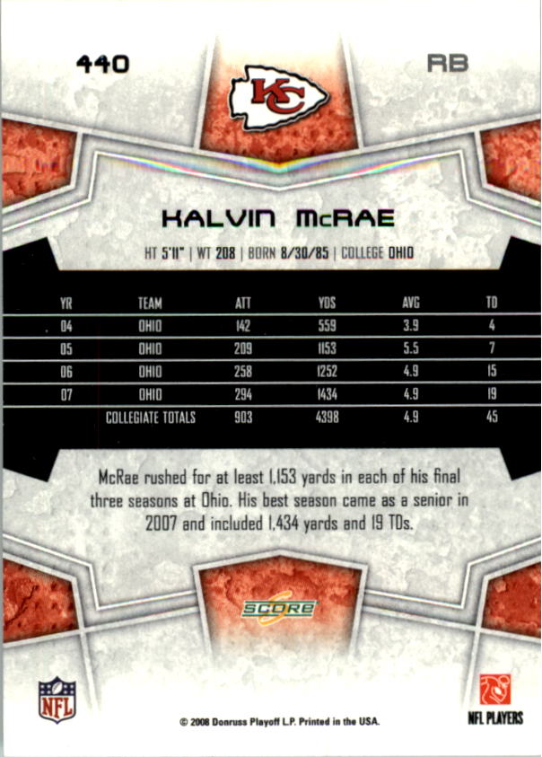 B4038- 2008 Score Football Cards 251-440 +Rookies -You Pick- 15+ FREE US SHIP - Picture 357 of 357