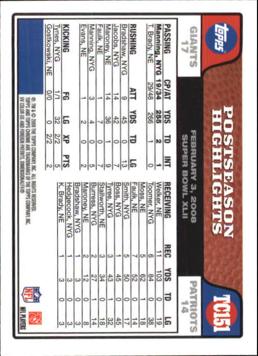 A5169- 2008 Topps Chrome Fb Karte #S 1-250 + Rookies -du Pick- 15 + Gratis US - Bild 301 von 488