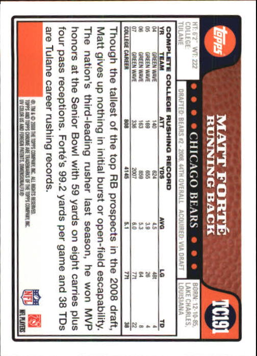 A5169- 2008 Topps Chrome Fb Karte #S 1-250 + Rookies -du Pick- 15 + Gratis US - Bild 374 von 488