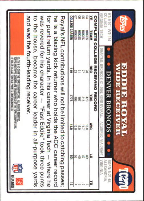A5169- 2008 Topps Chrome FB Cards 251-275 +Inserts -You Pick- 15+ FREE US SHIP - Picture 55 of 201
