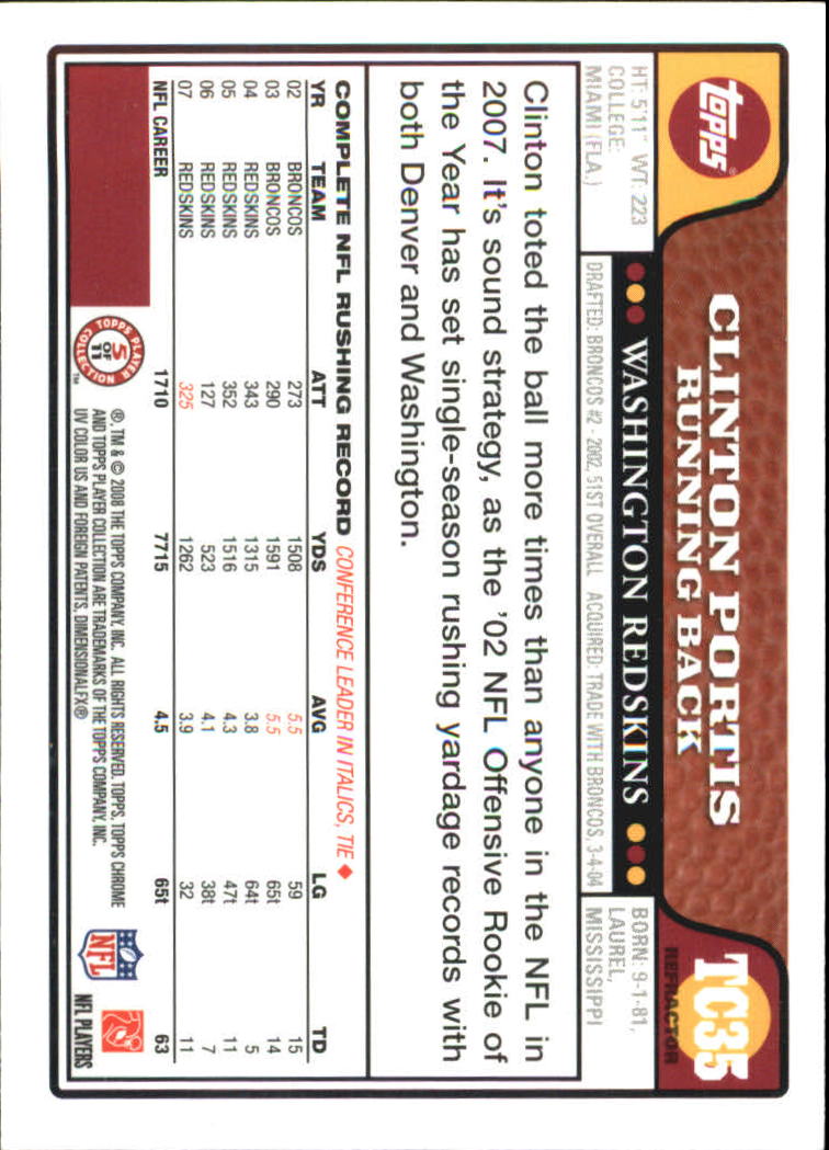 2008 Topps Chrome Football Refractors Singles - You Choose - Bild 41 von 301