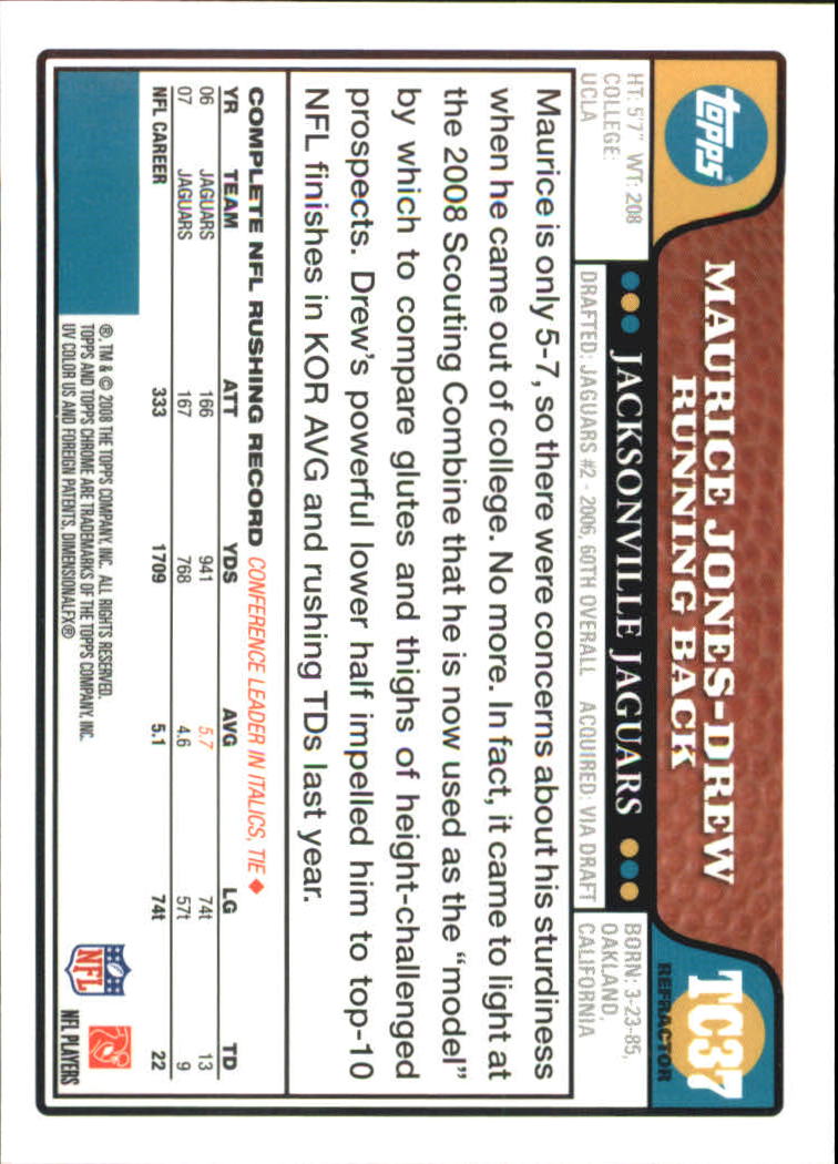 2008 Topps Chrome Football Refractors Singles - You Choose - Bild 45 von 301