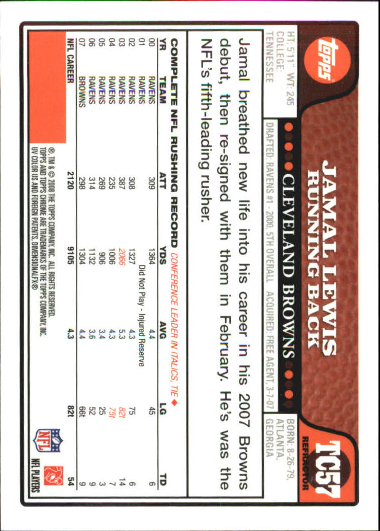 2008 Topps Chrome Football Refractors Singles - You Choose - Bild 65 von 301