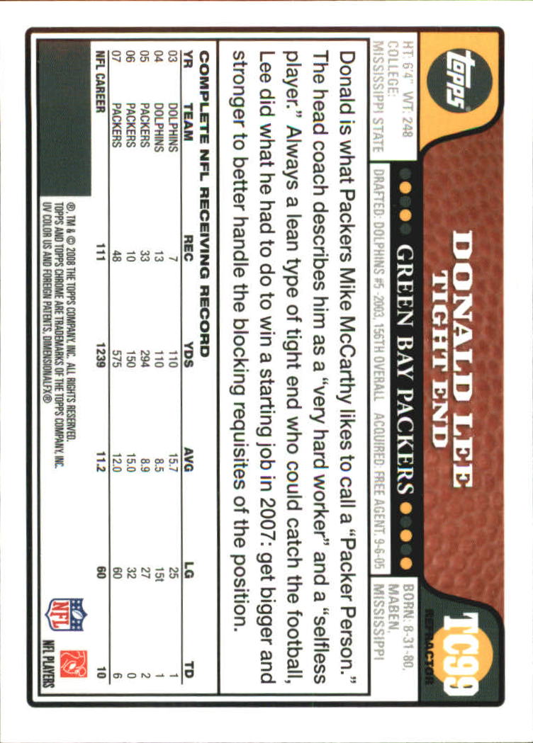 A5169- 2008 Topps Chrome FB Cards 251-275 +Inserts -You Pick- 15+ FREE US SHIP - Picture 165 of 201
