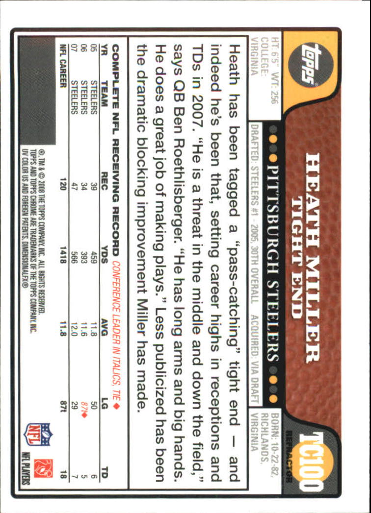 2008 Topps Chrome Football Refractors Singles - You Choose - Bild 112 von 301