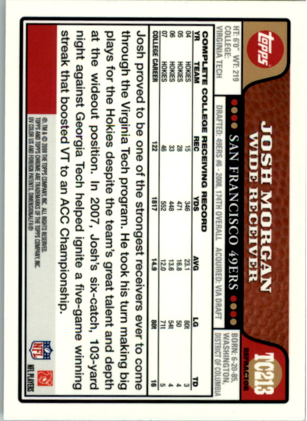 2008 Topps Chrome Football Refractors Singles - You Choose - Bild 203 von 301