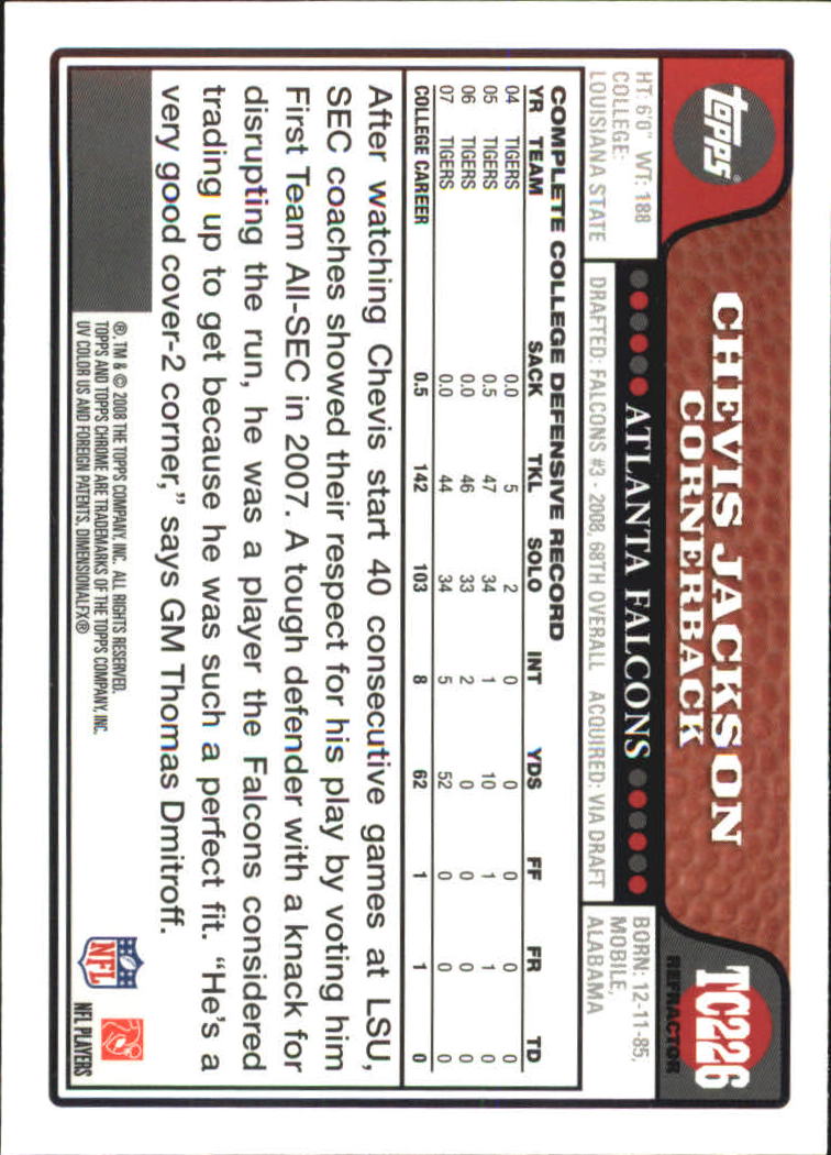 2008 Topps Chrome Football Refractors Singles - You Choose - Bild 221 von 301