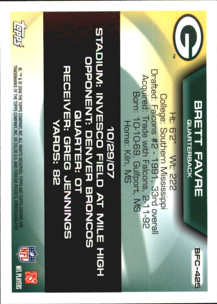 A5169- 2008 Topps Chrome FB Cards 251-275 +Inserts -You Pick- 15+ FREE US SHIP - Picture 107 of 201