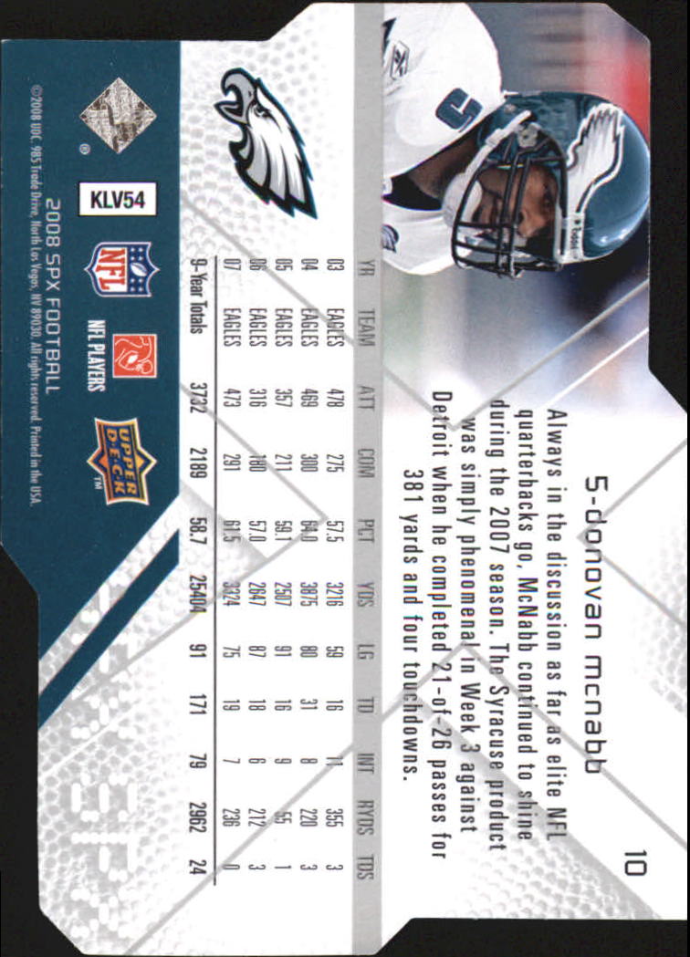 2008 SPx (Upper Deck) Football Cards - Picture 3 of 60