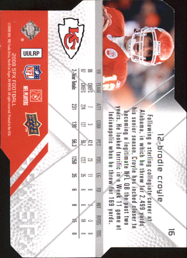2008 SPx (Upper Deck) Football Cards - Picture 5 of 60