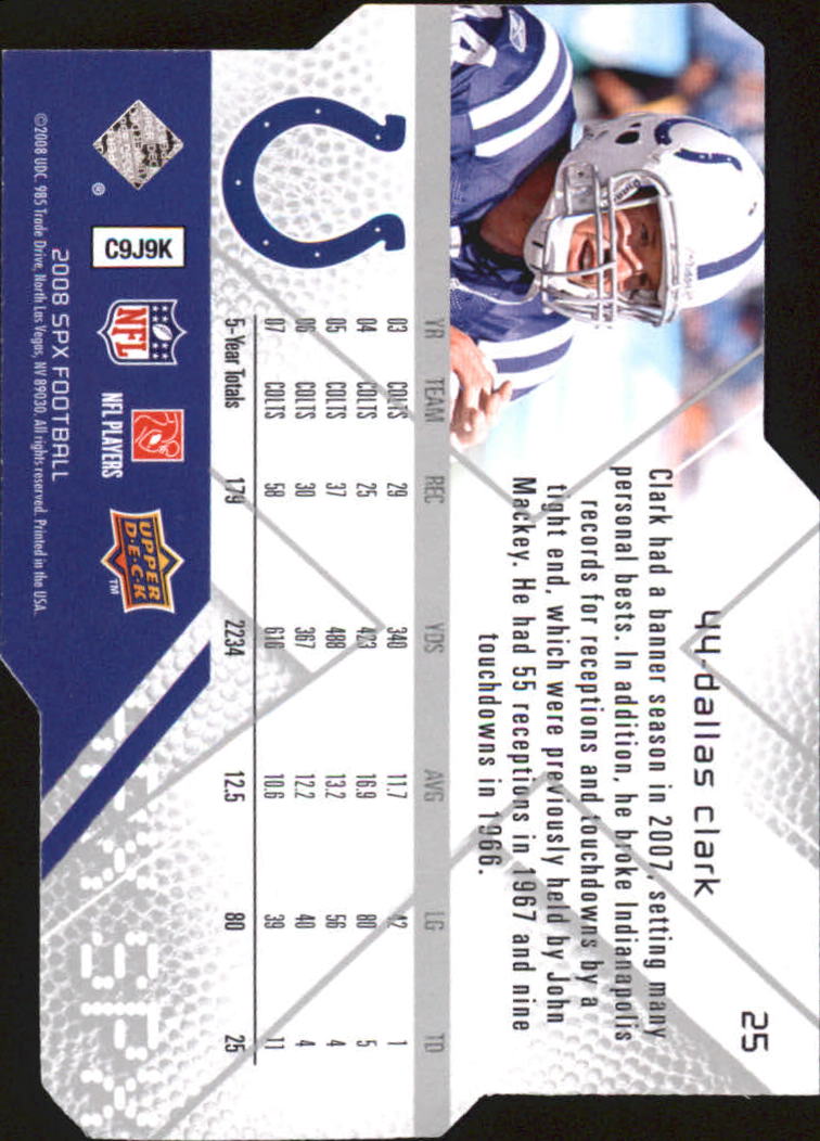 2008 SPx (Upper Deck) Football Cards - Picture 11 of 60