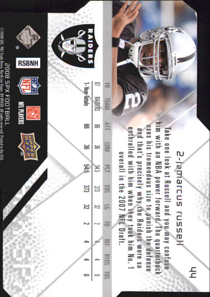 2008 SPx (Upper Deck) Football Cards - Picture 17 of 60